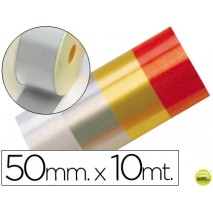 CINTA FANTASIA 10 MT X 50 MM PLATA