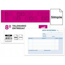 TALONARIO LIDERPAPEL ENTREGAS 8Ì ORIGINAL T128