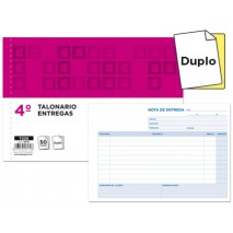 TALONARIO LIDERPAPEL ENTREGAS CUARTO ORIGINAL Y COPIA T229 APAISADO