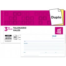 TALONARIO LIDERPAPEL VALES 3 / FÌ ORIGINAL Y COPIA T235 SIN MATRIZ