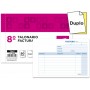 TALONARIO LIDERPAPEL FACTURAS 8Ì ORIGINAL Y COPIA T247 APAISADO SIN I.V.A