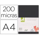 TAPA DE ENCUADERNACION Q-CONNECT ACETATO DIN A4 OPACANEGRA