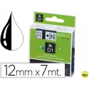 CINTA DYMO 1000 NEGRO-BLANCO 12MM X 7MT
