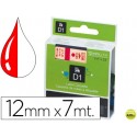 CINTA DYMO 1000 ROJO-BLANCO 12MM X 7MT D1