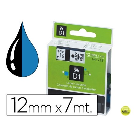 CINTA DYMO 1000 NEGRO-AZUL 12MM X 7MT D1