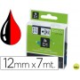 CINTA DYMO 1000 NEGRO-ROJO 12MM X 7MT D1