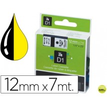 CINTA DYMO 1000 NEGRO-AMARILLO12MM X 7MT D1