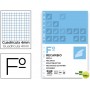 RECAMBIO LIDERPAPEL FOLIO 100 HOJAS 60G/M2 CUADRO 4MM CON MARGEN 16 TALADROS