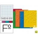 BLOC ESPIRAL LIDERPAPEL FOLIO WRITE TAPA CARTONCILLO 80H 60G CUADRO 4MM CON MARGEN. COLORES SURTIDOS