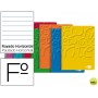BLOC ESPIRAL LIDERPAPEL FOLIO WRITE TAPA CARTONCILLO 80H 60G HORIZONTAL CON MARGEN. COLORES SURTIDOS