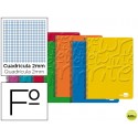 BLOC ESPIRAL LIDERPAPEL FOLIO WRITE TAPA CARTONCILLO 80H 60G MILIMETRADO 2MM  COLORES SUR