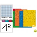 BLOC ESPIRAL LIDERPAPEL CUARTO WRITE TAPA CARTONCILLO 80H 60G MILIMETRADO 2MM CON MARGEN. COLORES SU