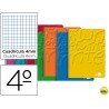 BLOC ESPIRAL LIDERPAPEL CUARTO WRITE TAPA CARTONCILLO 40H 60G CUADRO 4MM CON MARGEN. COLORES SURTIDO
