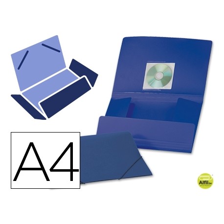 CARPETA BEAUTONE GOMAS SOLAPAS38722 POLIPROPILENO DIN A4 AZUL