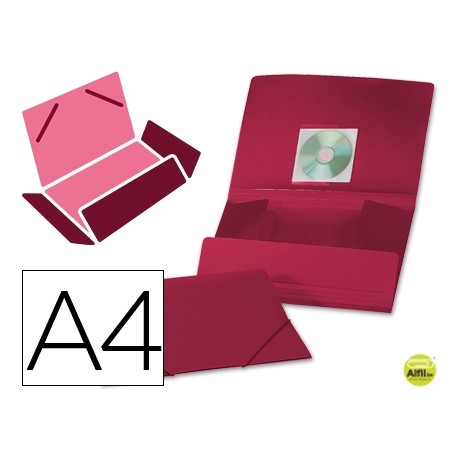 CARPETA BEAUTONE GOMAS SOLAPAS38720 POLIPROPILENO DIN A4 ROJA