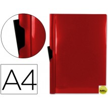 CARPETA BEAUTONE DOSSIER PINZA LATERAL 35360 POLIPROPILENO DIN A4 ROJA 30 HOJAS PINZA DESLIZANTE