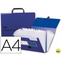 CARPETA BEAUTONE CLASIFICADOR FUELLE 33632 POLIPROPILENO DIN A4 AZUL CON ASA SUPERLINE 13 DEPARTAMEN