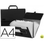 CARPETA BEAUTONE CLASIFICADOR FUELLE 33645 POLIPROPILENO DIN A4 NEGRA CON ASA SUPERLINE 26 DEPARTAME