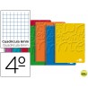 BLOC ESPIRAL LIDERPAPEL CUARTO WRITE TAPA CARTONCILLO 80H 60G CUADRO 6MM CON MARGEN. COLORES SURTIDO