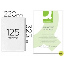 BOLSA DE PLASTIFICAR Q-CONNECT-325 X 220 MM -125MC -FOLIO