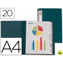CARPETA BEAUTONE ESCAPARATE 31713 20 FUNDAS POLIPROPILENO DIN A4 VERDE -LOMO PERSONALIZABLE
