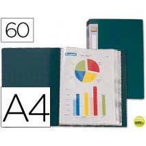 CARPETA BEAUTONE ESCAPARATE 31743 60 FUNDAS POLIPROPILENO DIN A4 VERDE -LOMO PERSONALIZABLE