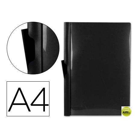 CARPETA BEAUTONE DOSSIER PINZA LATERAL 35365 POLIPROPILENO DIN A4 NEGRA -30 HOJAS -PINZA DESLIZANTE