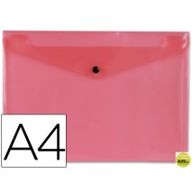 CARPETA BEAUTONE DOSSIER BROCHE 34040 POLIPROPILENO DIN A4 ROJA TRANSPARENTE -50 HOJAS