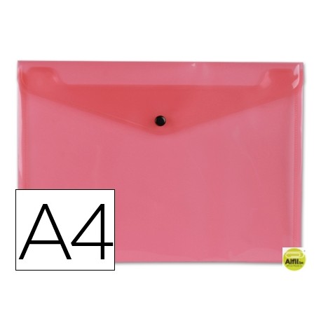 CARPETA BEAUTONE DOSSIER BROCHE 34040 POLIPROPILENO DIN A4 ROJA TRANSPARENTE -50 HOJAS