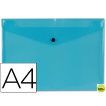 CARPETA BEAUTONE DOSSIER BROCHE 34042 POLIPROPILENO DIN A4 AZUL TRANSPARENTE -50 HOJAS