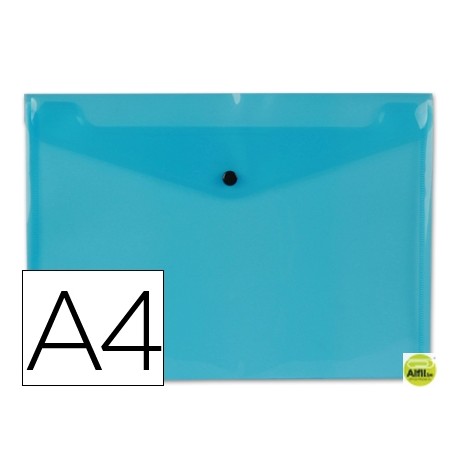 CARPETA BEAUTONE DOSSIER BROCHE 34042 POLIPROPILENO DIN A4 AZUL TRANSPARENTE -50 HOJAS