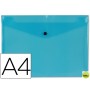 CARPETA BEAUTONE DOSSIER BROCHE 34042 POLIPROPILENO DIN A4 AZUL TRANSPARENTE -50 HOJAS