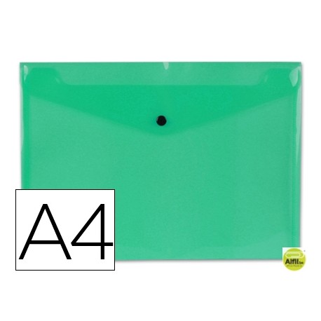 CARPETA BEAUTONE DOSSIER BROCHE 34043 POLIPROPILENO DIN A4 VERDE TRANSPARENTE -50 HOJAS