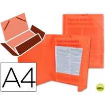 CARPETA BEAUTONE GOMAS SOLAPAS34960 POLIPROPILENO DIN A4 ROJA TRANSPARENTE
