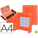 CARPETA BEAUTONE GOMAS SOLAPAS34960 POLIPROPILENO DIN A4 ROJA TRANSPARENTE