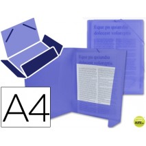 CARPETA BEAUTONE GOMAS SOLAPAS34962 POLIPROPILENO DIN A4 AZUL TRANSPARENTE