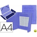 CARPETA BEAUTONE GOMAS SOLAPAS34962 POLIPROPILENO DIN A4 AZUL TRANSPARENTE