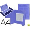 CARPETA BEAUTONE GOMAS SOLAPAS34962 POLIPROPILENO DIN A4 AZUL TRANSPARENTE