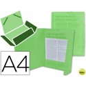 CARPETA BEAUTONE GOMAS SOLAPAS34963 POLIPROPILENO DIN A4 VERDE TRANSPARENTE