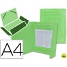 CARPETA BEAUTONE GOMAS SOLAPAS34963 POLIPROPILENO DIN A4 VERDE TRANSPARENTE
