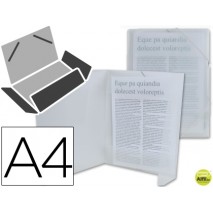 CARPETA BEAUTONE GOMAS SOLAPAS34964 POLIPROPILENO DIN A4 INCOLORA