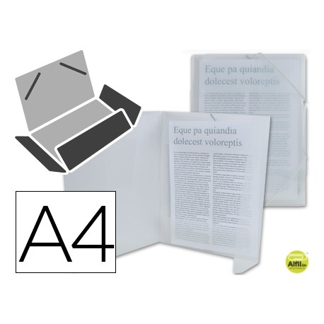 CARPETA BEAUTONE GOMAS SOLAPAS34964 POLIPROPILENO DIN A4 INCOLORA