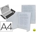 CARPETA BEAUTONE GOMAS SOLAPAS34964 POLIPROPILENO DIN A4 INCOLORA