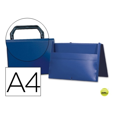 CARPETA BEAUTONE PORTADOCUMENTOS BROCHE 34862 POLIPROPILENO DIN A4 AZUL -CON ASA