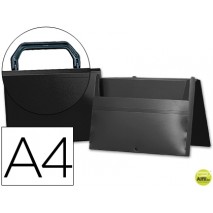 CARPETA BEAUTONE PORTADOCUMENTOS BROCHE 34865 POLIPROPILENO DIN A4 NEGRA -CON ASA