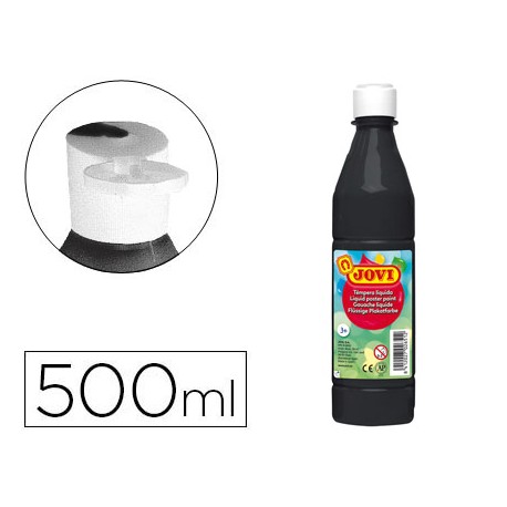 TEMPERA LIQUIDA JOVI 500 CC NEGRO