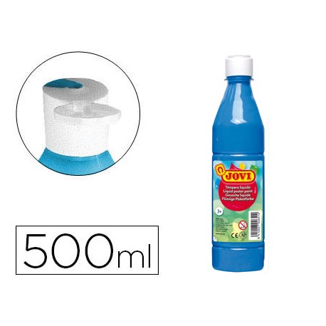 TEMPERA LIQUIDA JOVI 500 CC AZUL CYAN