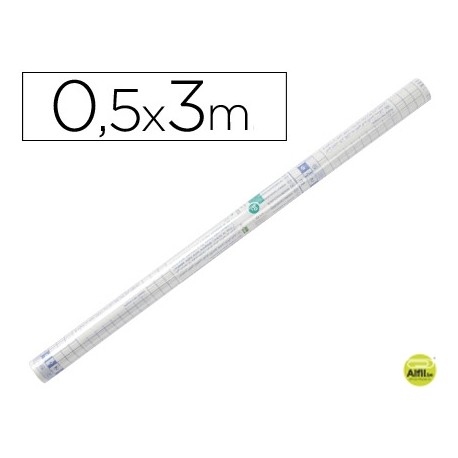ROLLO PLASTICO ADHESIVO LIDERPAPEL 0.50X3 MT 50 MC -FORRALIBROS REMOVIBLE