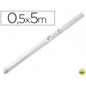 ROLLO PLASTICO ADHESIVO LIDERPAPEL 0.50X5 MT 50 MC -FORRALIBROS REMOVIBLE