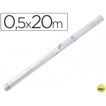 ROLLO PLASTICO ADHESIVO LIDERPAPEL 0.50X20 MT 80 MC -FORRALIBROS REMOVIBLE